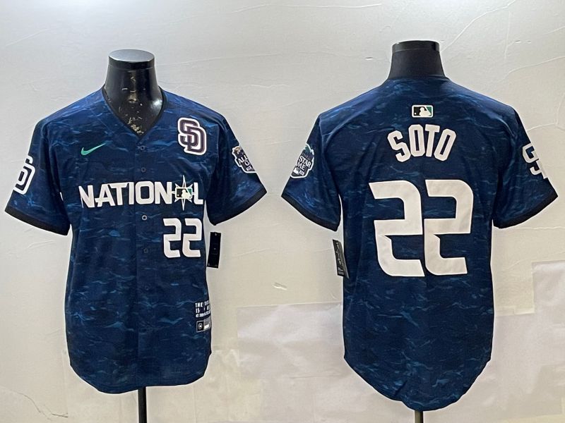 Men San Diego Padres #22 Soto Blue All star 2025 Nike MLB Jersey style 3
